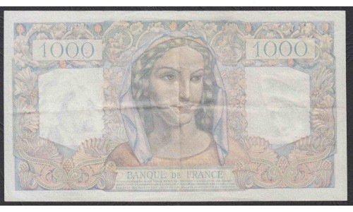 Франция  1000 Франков  12-7-1945 года (France 1000 Francs  12-7-1945) P 130a: VF/XF
