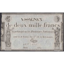 Франция ассигнация на 2000 Франков 1795 года (France 2000 Francs 1795) PA81: XF/aUNC