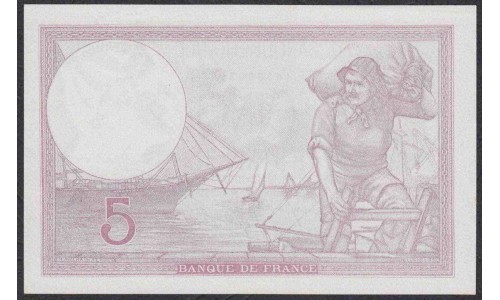 Франция  5 Франков 1940 года (France 5 Francs 1940) P 83: UNC--