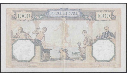 Франция 1000 Франков 18.4.1940 года (France 1000 Francs  18.4.1940) P 90с: XF/aUNC
