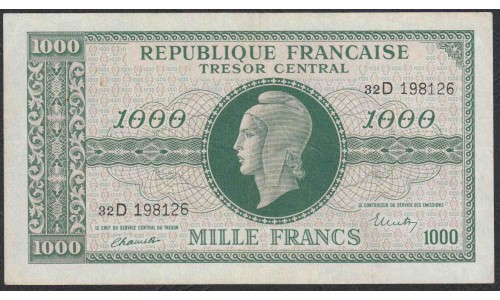 Франция  5 Франков  30=10=1947 года (France 5 Francs  30=10=1947) P 98b: UNC