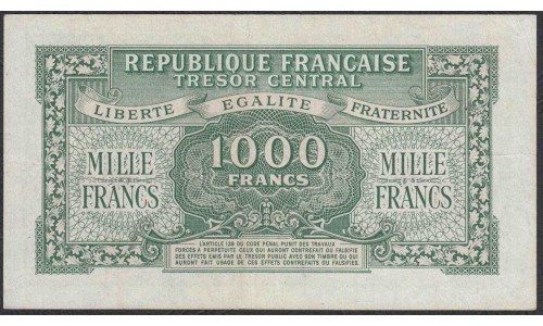 Франция  1000 Франков  1944 года (France 1000 Francs  1944) P 107: XF