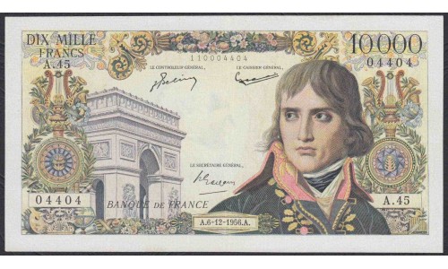 Франция  10000 Франков  6-12-1956 года (France 10000 Francs  6-12-1956) P 136a: XF