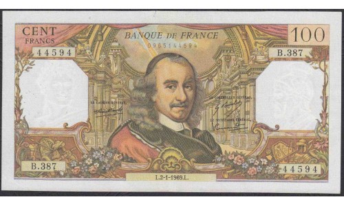 Франция  100 Франков  2-1-1969 года (France 100 Francs  2-1-1969) P 149b: VF