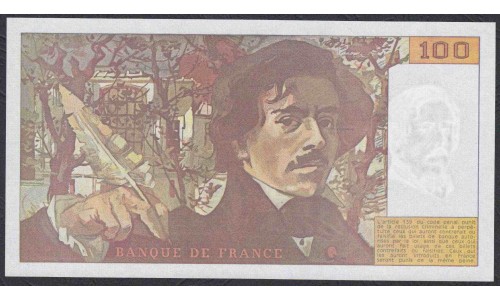 Франция  100 Франков 1990 года (France 100 Francs  1990) P 154e: UNC