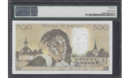 Франция  500 Франков 1984 года (France 500 Francs  1984) P 156e:  UNC 64