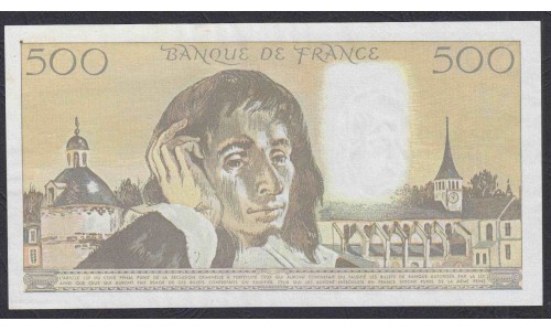 Франция  500 Франков 2-1-1992 года (France 500 Francs  2-1-1992) P 156i:  XF