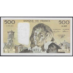 Франция  500 Франков 6-8-1992 года (France 500 Francs  6-8-1992) P 156i:  aUNC