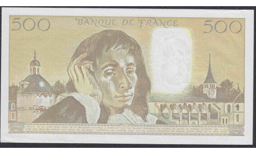 Франция  500 Франков 6-8-1992 года (France 500 Francs  6-8-1992) P 156i:  aUNC