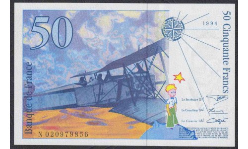 Франция  50 Франков 1994 года (France 50 Francs  1994) P 157Aa:  UNC