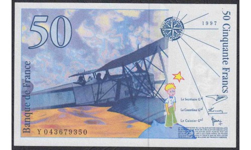 Франция  50 Франков 1997 года (France 50 Francs  1997) P 157Ad:  UNC