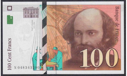 Франция  100 Франков 1998 года (France 100 Francs  1998) P 158:  UNC