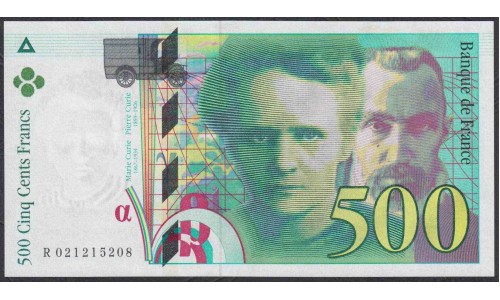 Франция  500 Франков 1994 года (France 500 Francs  1994) P 160a:  UNC