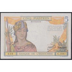 Французский Индо-Китай 5 донг б/д (1936-1939) (FRENCH INDOCHINA 5 dong ND (1936-1939)) P 55c : Unc