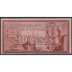 Французский Индо-Китай 10 центов б/д (1939) (FRENCH INDOCHINA 10 cents ND (1939)) P 85b: UNC