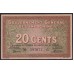 Французский Индо-Китай 20 центов б/д (1939) (FRENCH INDOCHINA 20 cents ND (1939)) P 86a: UNC-