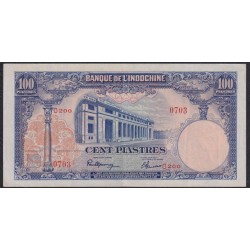 Французский Индо-Китай 100 донг б/д (1946), 0703 (FRENCH INDOCHINA 100 dong ND (1946)) P 79 : VF/XF