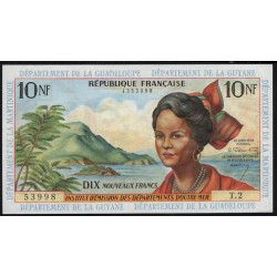 Французские Антильские Острова 10 франков 1964 год, 53998 T.2 (FRENCH Antilles 10 Francs 1964)  P 8a: UNC