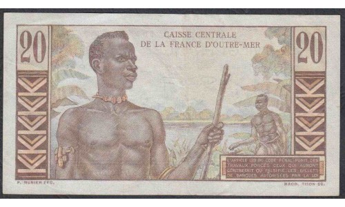 Французская Экваториальная Африка 20 франков 1947 год (French Equatorial Africa 20 francs 1947) P 22: XF