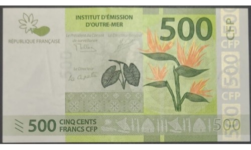 Французcкие Тихоокеанские Территории 500 франков б\д (2014 года) (French Pacific Territories 500 Francs ND (2014 year)) P 5a(2): UNC