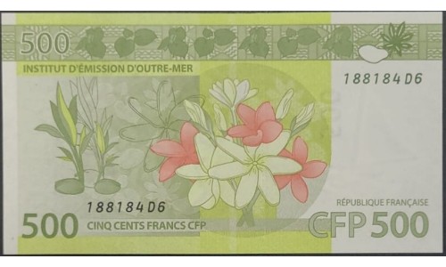 Французcкие Тихоокеанские Территории 500 франков б\д (2014 года) (French Pacific Territories 500 Francs ND (2014 year)) P 5a(2): UNC