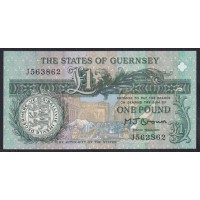 Гернси 1 фунт 1991 года (GUERNSEY 1 pound 1991) P 52a: UNC