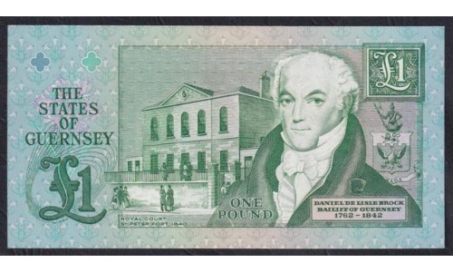Гернси 1 фунт 1991 года (GUERNSEY 1 pound 1991) P 52a: UNC