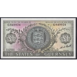 Гуренси 1 фунт 1969-75 года (GUERNSEY 1 pound 1969-75) P45c: UNC