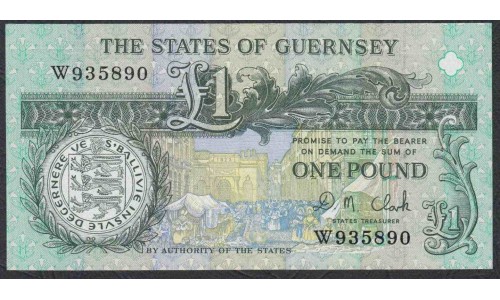 Гуренси 1 фунт 1991 года (GUERNSEY 1 pound 1991) P 52c: UNC