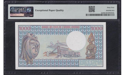 Габон 1000 франков 1978 года (Gabonaise 1000 francs 1978) P 3c: PMG 64 Choice UNC EPQ
