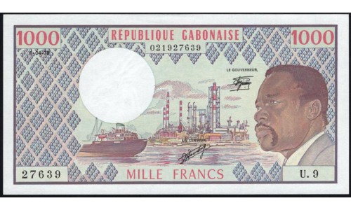 Габон 1000 франков 1978 (Gabonaise 1000 francs 1978) P 3d : UNC