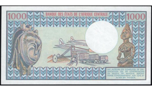 Габон 1000 франков 1978 (Gabonaise 1000 francs 1978) P 3d : UNC