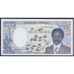 Габон 1000 франков 01.01.1987 год (Gabonaise 1000 francs 01.01.1987) P 10a(2): UNC