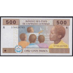 Габон 500 франков 2002 (Gabonaise 500 francs 2002) P 406Ac: UNC