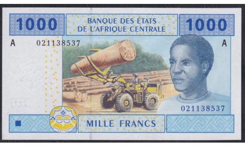 Габон 1000 франков 2002 (Gabonaise 1000 francs 2002) P 407Aa UNC