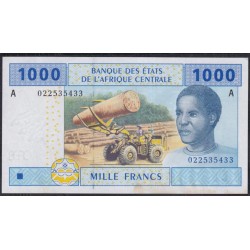 Габон 1000 франков 2002 года (Gabonaise 1000 francs 2002) P 407Aa UNC--