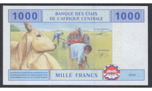 Габон 1000 франков 2002 (Gabonaise 1000 francs 2002) P 407Ac: UNC