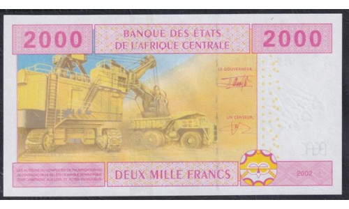Габон 2000 франков 2002 (Gabonaise 2000 francs 2002) P 408Aa: UNC