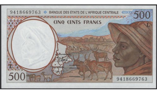 Габон 500 франков 1994 (Gabonaise 500 francs 1994) P 401L : UNC