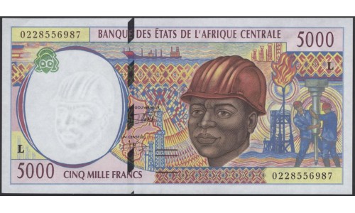 Габон 5000 франков 2002 (Gabonaise 5000 francs 2002) P 404Lg : UNC