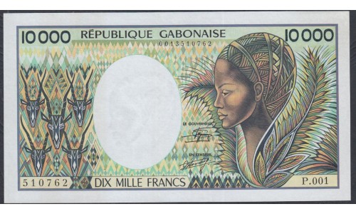 Габон 10000 франков (1983-1991) (Gabonaise 10000 francs (1983-91)) P 7a : UNC