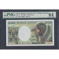 Габон 10000 франков ND (1984 год) (Gabonaise 10000 francs ND (1984g.)) P7a PMG64