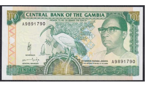 Гамбия 10 даласи (1991-95) (Gambia 10 dalasis (1991-95)) P 13b : UNC