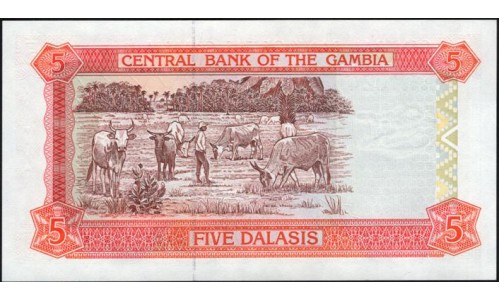 Гамбия 5 даласи (2001-2005) (Gambia 5 dalasis (2001-2005)) P 20с : UNC