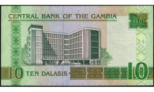 Гамбия 10 даласи (2006-2013) (Gambia 10 dalasis (2006-2013)) P 26a: UNC