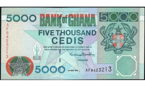 Гана 5000 седи 1998 (Ghana 5000 cedis 1998) P 34с : UNC