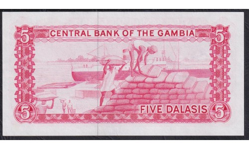 Гамбия 5 даласи (1972-86) F024749 (Gambia 5 dalasis (1972-86)) P 5b: aUNC