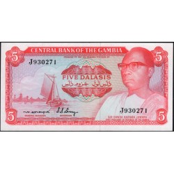 Гамбия 5 даласи (1972-86) (Gambia 5 dalasis (1972-86)) P 5b : UNC