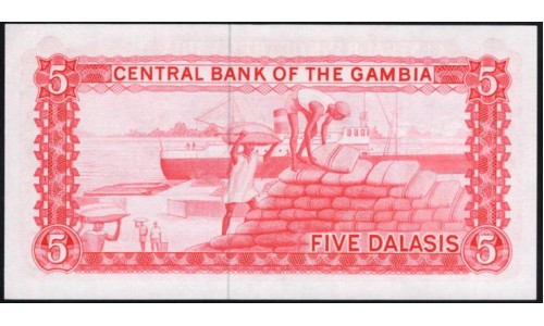 Гамбия 5 даласи (1972-86) (Gambia 5 dalasis (1972-86)) P 5b : UNC