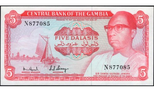 Гамбия 5 даласи (1972-86) (Gambia 5 dalasis (1972-86)) P 5c : UNC